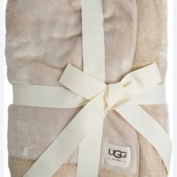 🎁 100% Authentic Ugg Home Collection Duffield Throw Blankets Soft Oatmeal Heath - Picture 2 of 2